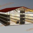 Быстровозводимый (Обшитый) склад 12000*25000*8000мм  3 яруса - uralbiznesstroi.ru – Уфа