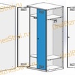 Шкаф гардеробный двухсекционный (Две двери) 1850*500*500 S-0,6мм - uralbiznesstroi.ru – Уфа