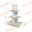 Торговый островной стеллаж 1450*500*900 3 полки - uralbiznesstroi.ru – Уфа