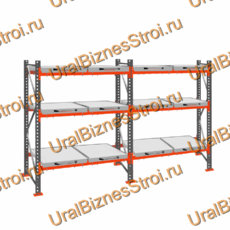 Стеллаж с выкатными платформами  2000*3600*1050 3 яруса 12 платформ - uralbiznesstroi.ru – Уфа