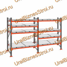 Стеллаж с выкатными платформами  2000*3600*1050 4 яруса 16 платформ - uralbiznesstroi.ru – Уфа