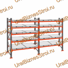 Стеллаж с выкатными платформами  2500*3600*1050 5 яруса 20 платформ - uralbiznesstroi.ru – Уфа