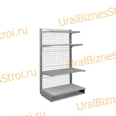 Торговый пристенный стеллаж сеткой 1950*400*900 4 полки - uralbiznesstroi.ru – Уфа