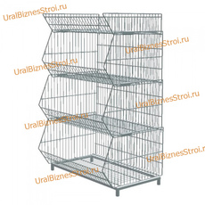 Горка из корзин (КОШ) складная, 3+1 облегченная - uralbiznesstroi.ru – Уфа