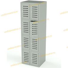  Шкаф сумочный разборный 800х500х1850 (ШхГхВ) 2х секционный 8-ячеечный S-0,7 мм - uralbiznesstroi.ru – Уфа