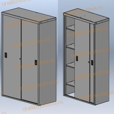 Шкаф архивный купе 2000*2000*450 двухсекционный 2 раздвижные двери - uralbiznesstroi.ru – Уфа