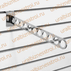 F 106 Кронштейн наклонный с 11-ю отверстиями, 400 мм., хром - uralbiznesstroi.ru – Уфа