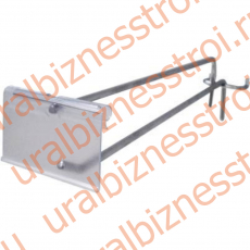 F325-250 Крючок с ценник-лем,250мм,хром (5мм) - uralbiznesstroi.ru – Уфа