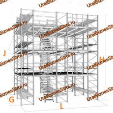 Мезонинный стеллаж 30м*16м 2 этажа 960 м2 - uralbiznesstroi.ru – Уфа