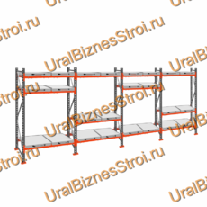 Стеллаж с выкатными платформами  3000*7200*1050 3 яруса 24 платформы - uralbiznesstroi.ru – Уфа