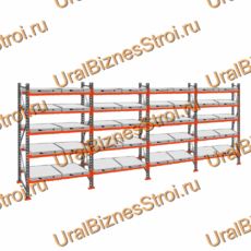 Стеллаж с выкатными платформами  3000*7200*1050 5 ярусов 40 платформ - uralbiznesstroi.ru – Уфа