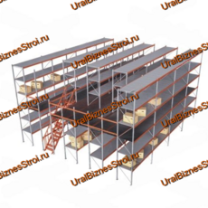 Мезонинный стеллаж 32м*30м 2 этажа 1920 м2 - uralbiznesstroi.ru – Уфа