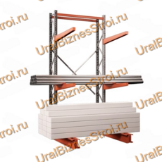 Стеллаж консольный односторонний 2000x1150x1070 мм легкий 3 яруса - uralbiznesstroi.ru – Уфа