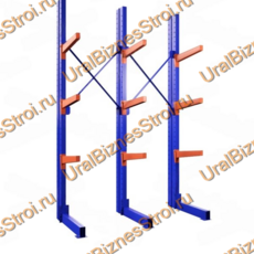 Стеллаж консольный односторонний 3000x1150x1270 мм тяжелый 5 яруса - uralbiznesstroi.ru – Уфа