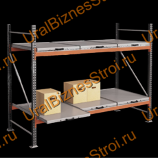 Стеллаж с выкатными платформами  3000*2700*1050 2 яруса 6 платформ - uralbiznesstroi.ru – Уфа