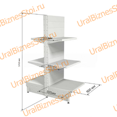 Торговый островной стеллаж 1450*500*900 3 полки - uralbiznesstroi.ru – Уфа