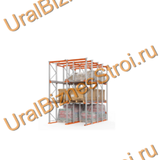 Стеллаж паллетный набивной (4500х3060х5000 мм), 2 линии, 3 яруса - uralbiznesstroi.ru – Уфа