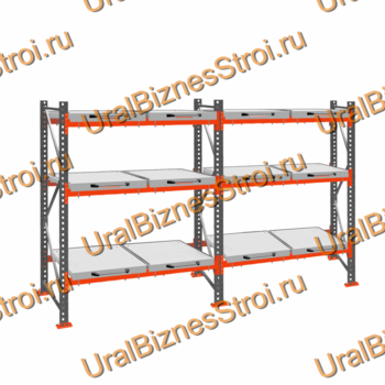 Стеллаж с выкатными платформами  2000*3600*1050 3 яруса 12 платформ - uralbiznesstroi.ru – Уфа