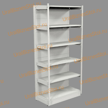 Торговый пристенный стеллаж с передней стойкой 2350*300*600 6 полок - uralbiznesstroi.ru – Уфа