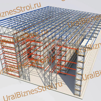 Самонесущий склад 7000*20000*7000мм 3 яруса - uralbiznesstroi.ru – Уфа
