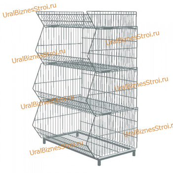 Горка из корзин (КОШ) складная, 3+1 облегченная - uralbiznesstroi.ru – Уфа