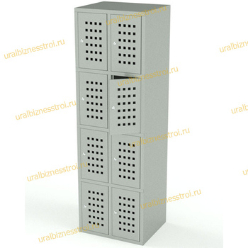  Шкаф сумочный разборный 600х500х1850 (ШхГхВ) 2х секционный 8-ячеечный S-0,5 мм - uralbiznesstroi.ru – Уфа