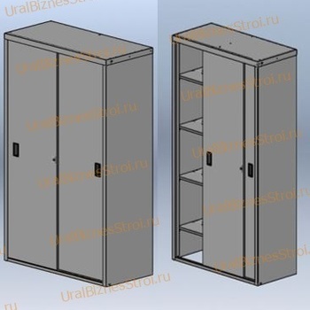Шкаф архивный купе 2000*2000*450 двухсекционный 2 раздвижные двери - uralbiznesstroi.ru – Уфа
