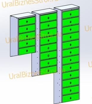 Ящик почтовый 800*200*320 наклонный - uralbiznesstroi.ru – Уфа