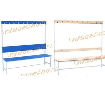 Скамья гардеробная 1стороння 450(1650)*375*2000 - uralbiznesstroi.ru – Уфа