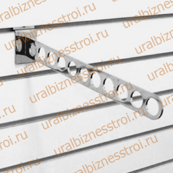 F 106 Кронштейн наклонный с 11-ю отверстиями, 400 мм., хром - uralbiznesstroi.ru – Уфа