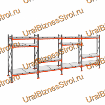 Стеллаж с выкатными платформами  3000*7200*1050 3 яруса 24 платформы - uralbiznesstroi.ru – Уфа