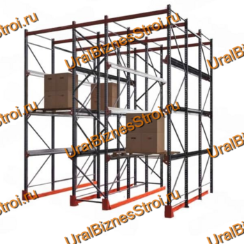 Стеллаж паллетный набивной (5000х4540х4000 мм), 3 линии, 3 яруса - uralbiznesstroi.ru – Уфа