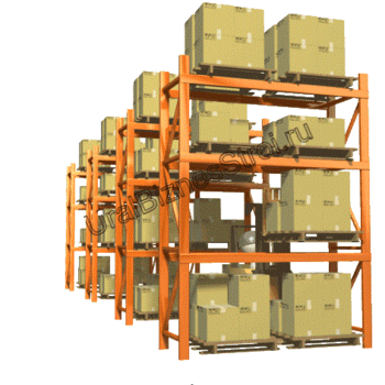 Паллетный стеллаж 3000*1050*2700 2 яруса 1210 кг на ярус - uralbiznesstroi.ru – Уфа