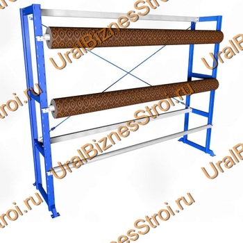 Стеллаж для линолеума 2000*3420*600 на 3 вала односторонний - uralbiznesstroi.ru – Уфа